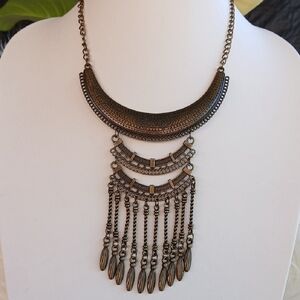 Paparazzi Brass Layered Necklace with Tribal Elements